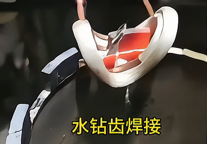 高頻感應(yīng)加熱設(shè)備，工人師傅自己焊接鋸片鉆頭合金，省錢(qián)又高效